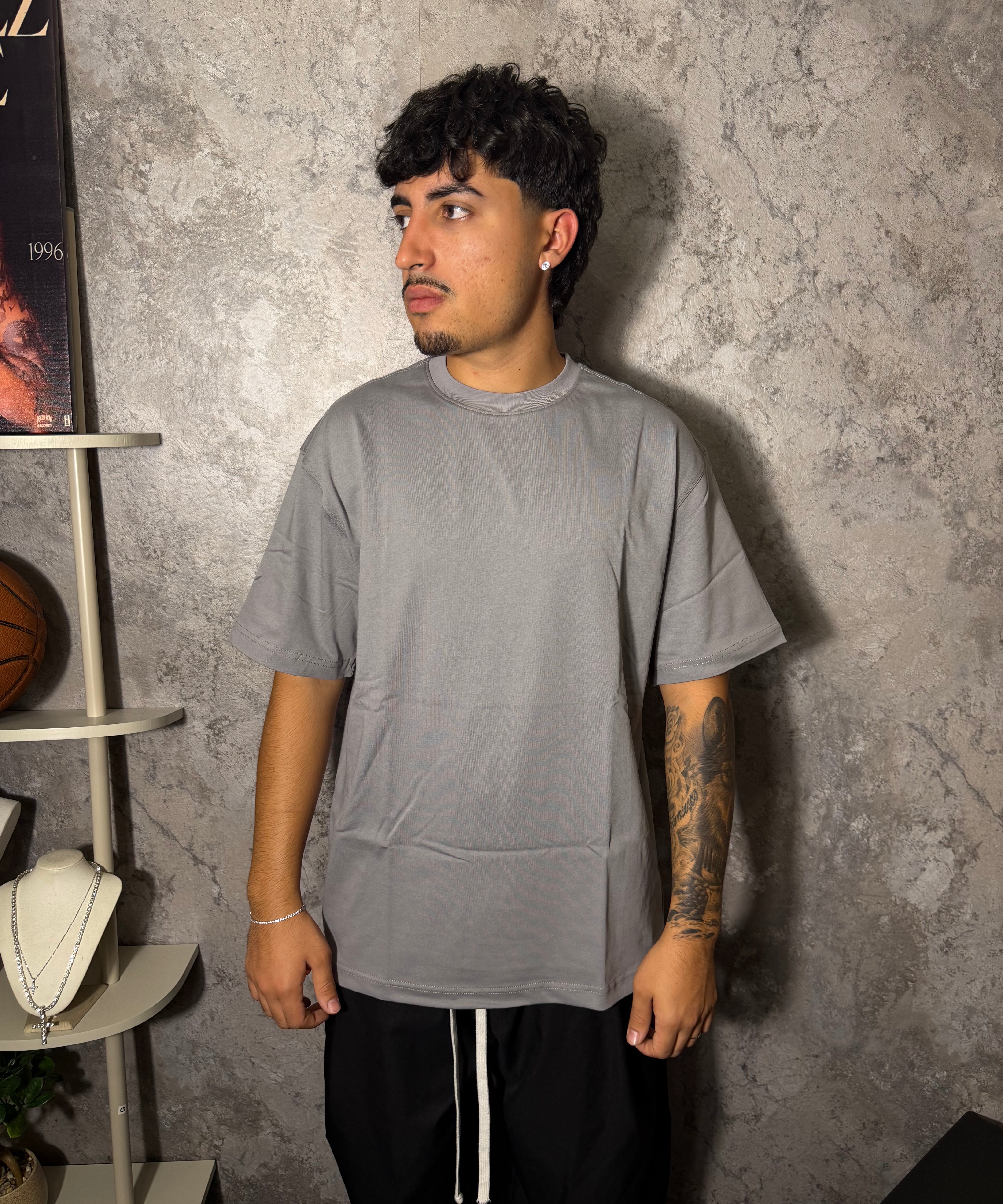 T SHIRT GIROCOLLO OVER-SIZE 220 GSM