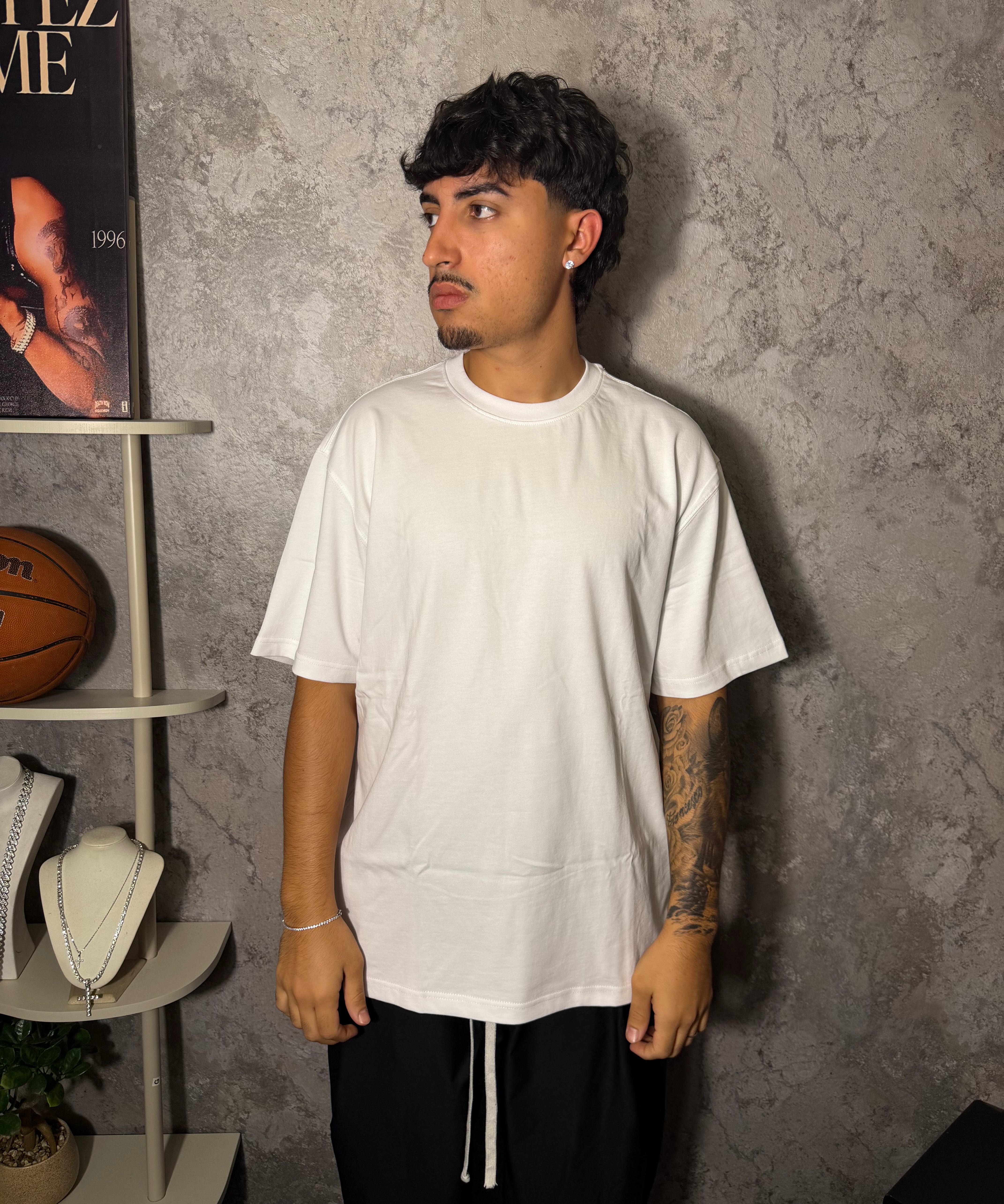 T SHIRT GIROCOLLO OVER-SIZE 220 GSM