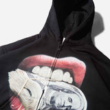 HOODIE MONEY BITING LIP DIAMOND GRILLS| NOISSEY