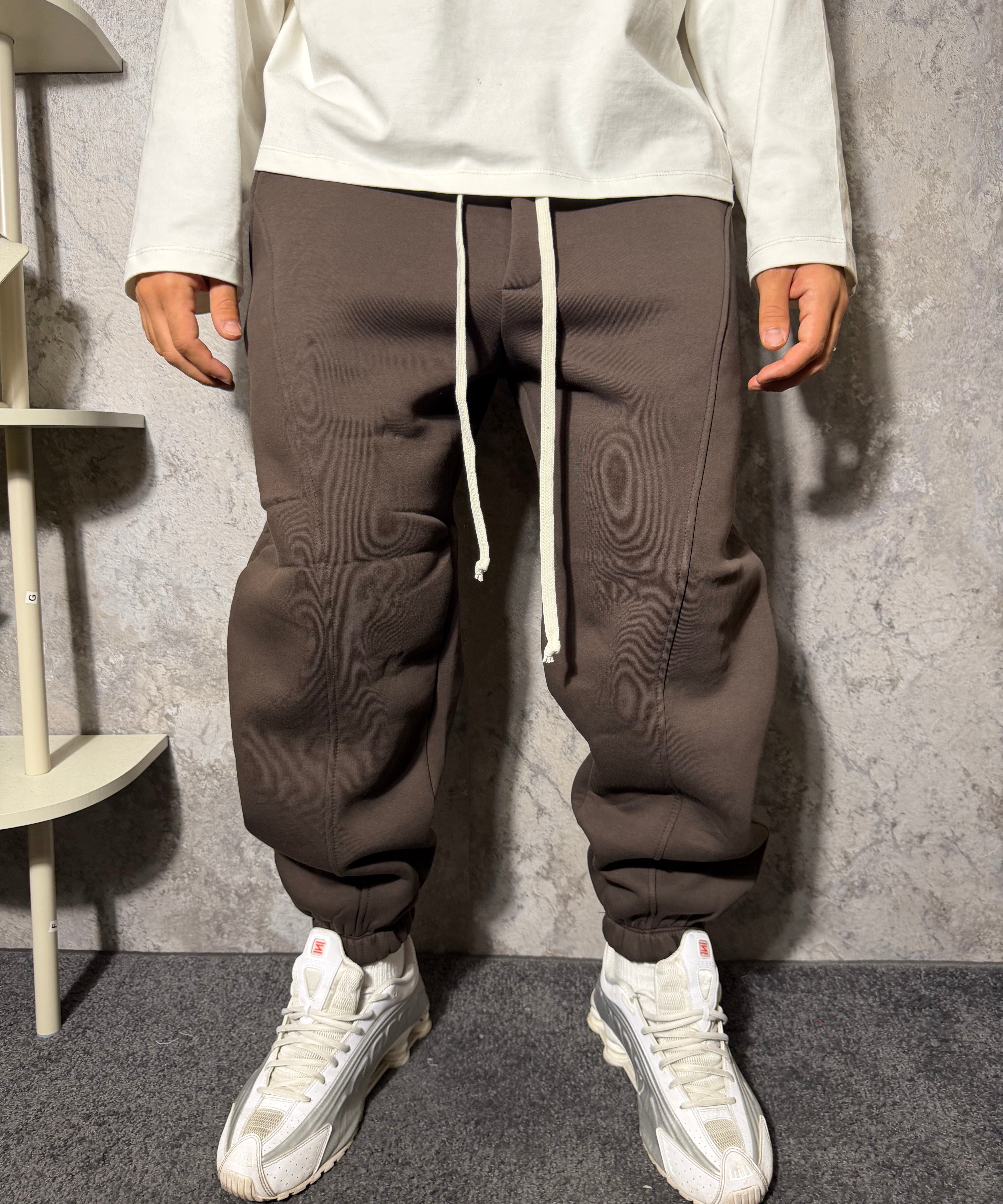 PANTALONE BASIC BALOON FIT CON POLSINO FELPATO