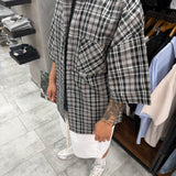 CAMICIONE A QUADRI SUPER OVER-SIZE