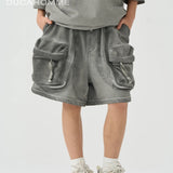 PANTALONCINO CARGO FRONT-TASK STONE WASH KIDS