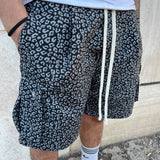 PANTALONCINO CARGO LEOPARDATO