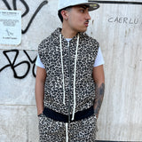 COMPLETO SMANICATO LEOPARDATO